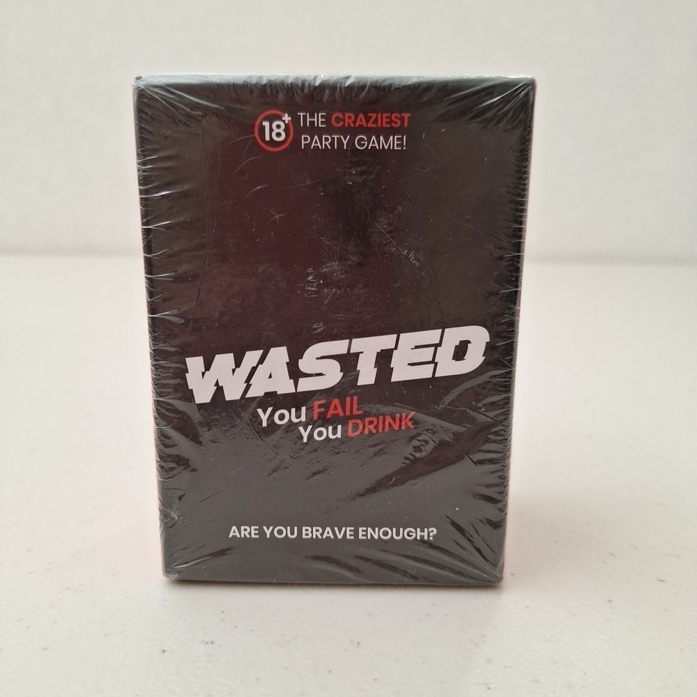 WASTED You Fail You Drink Craziest &‎ Wildest Drinking Party Bar Game NEW SEALED